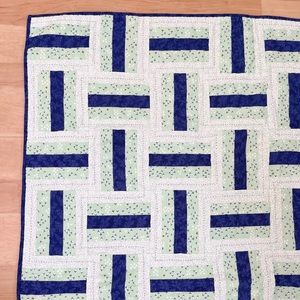 Handmade Quilted Floral Baby Kids Blanket